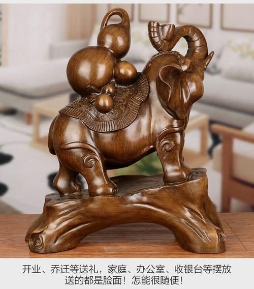 为家注入吉“象”，一对树脂大象摆件的家居妙用