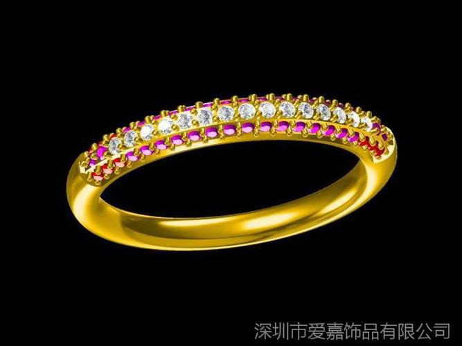 纯铜镶嵌白水晶戒指 朋克与街头的男潮首饰工艺品